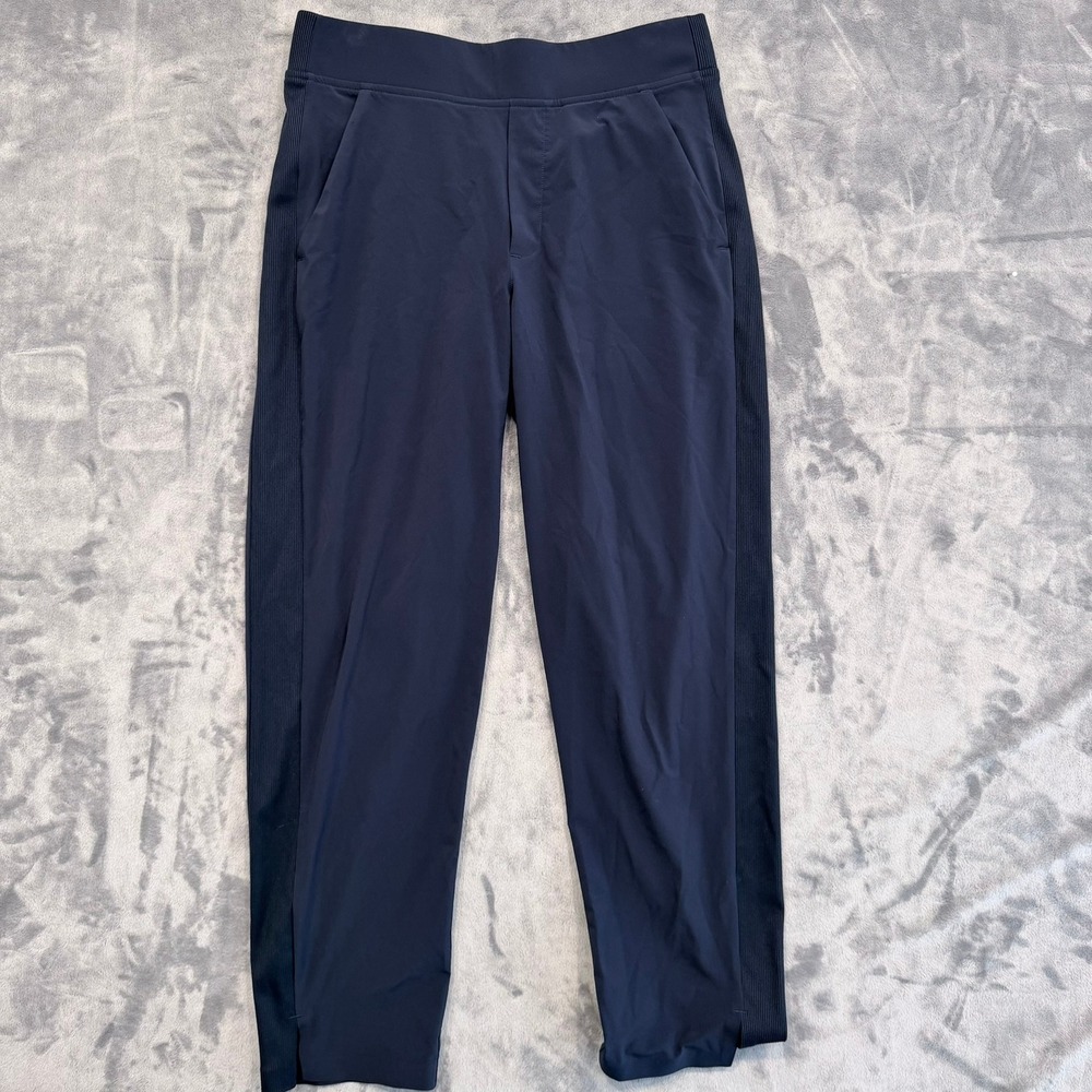 Athleta Womens Brooklyn Ankle Pants Navy Blue Stretch Tapered Jogger Size 4